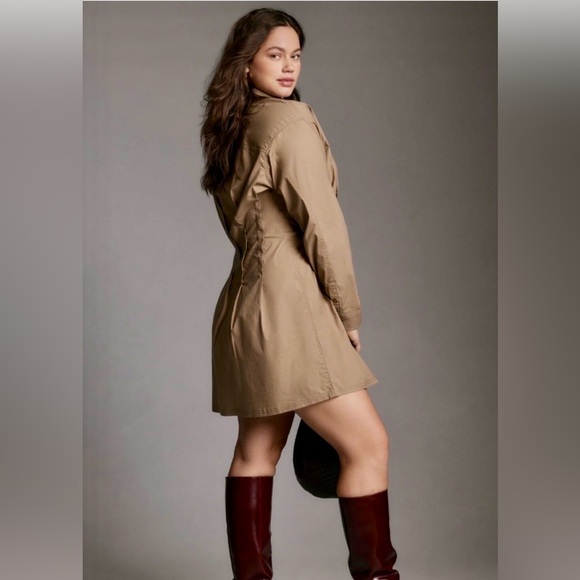 Pilcro / anthropology Classic Tan dress 1x in like new condition - Picture 2 of 9